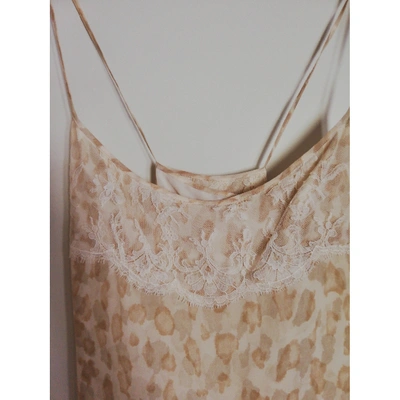 Pre-owned Emanuel Ungaro Lace Mid-length Dress In Beige
