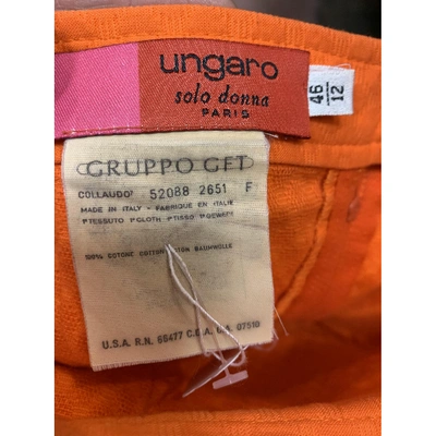 Pre-owned Emanuel Ungaro Mid-length Skirt In Orange