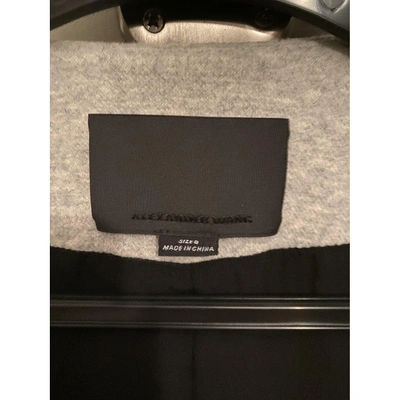 Pre-owned Alexander Wang Leather Blazer In Grey