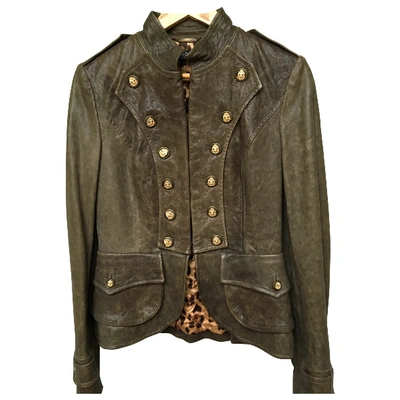 Pre-owned Dolce & Gabbana Brown Leather Leather Jacket