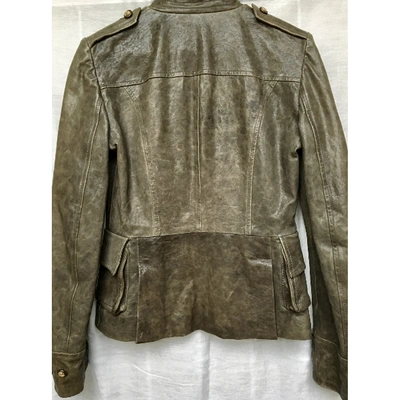 Pre-owned Dolce & Gabbana Brown Leather Leather Jacket