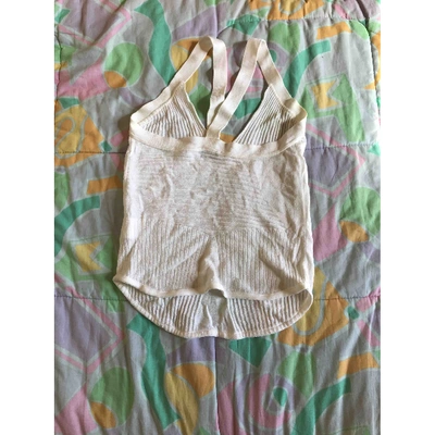 Pre-owned Costume National Camisole In White