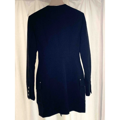 Pre-owned Pierre Balmain Wool Coat In Black