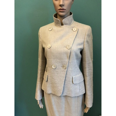 Pre-owned Akris Wool Skirt Suit In Beige