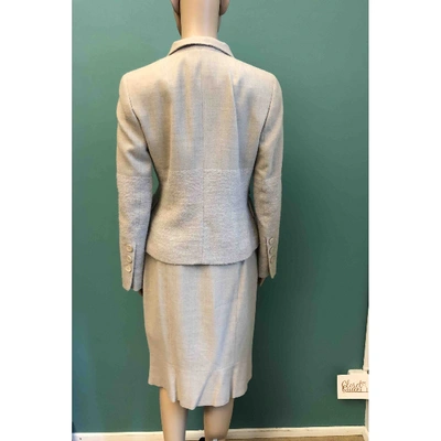 Pre-owned Akris Wool Skirt Suit In Beige