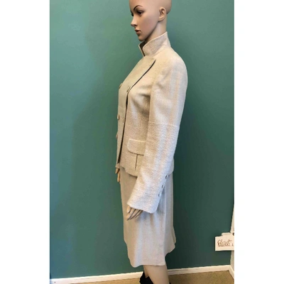 Pre-owned Akris Wool Skirt Suit In Beige