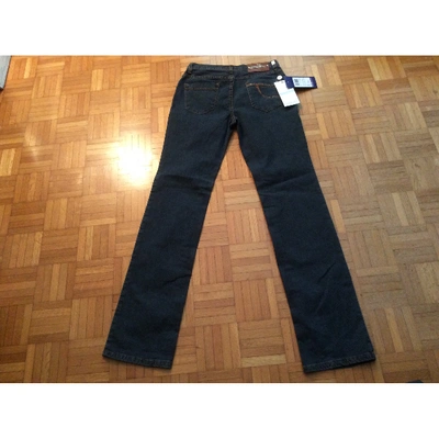 Pre-owned Trussardi Blue Cotton - Elasthane Jeans