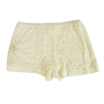 Pre-owned Majestic White Cotton Shorts