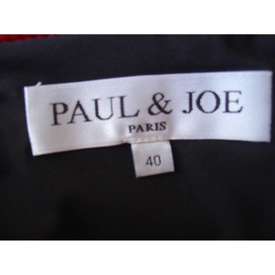 Pre-owned Paul & Joe Red Leather Skirt