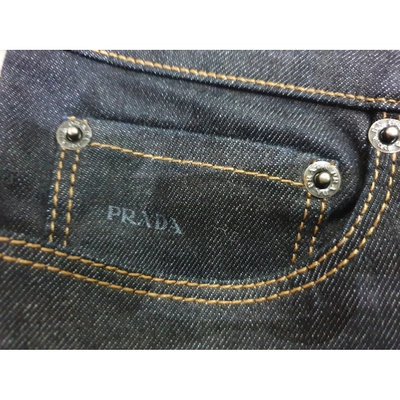 Pre-owned Prada Straight Jeans In Blue