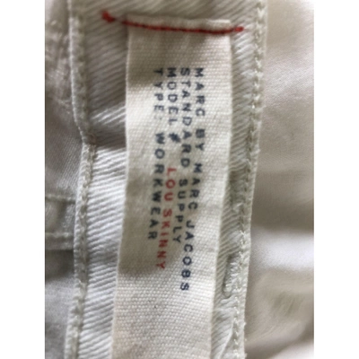 Pre-owned Marc By Marc Jacobs White Cotton Jeans