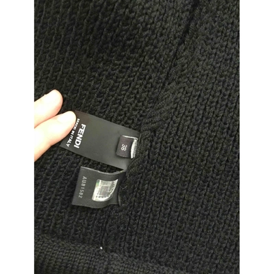 Pre-owned Fendi Wool Short Vest In Black