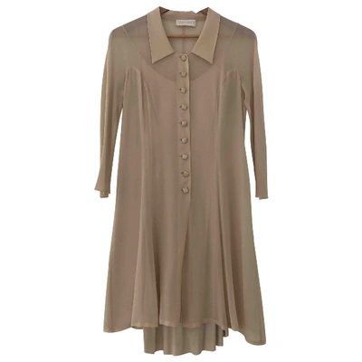 Pre-owned Genny Mid-length Dress In Beige