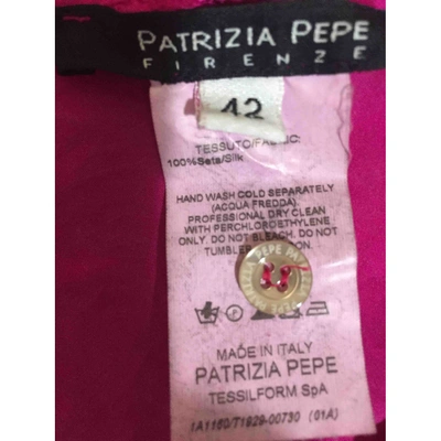 Pre-owned Patrizia Pepe Silk Mini Dress In Pink