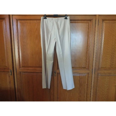 Pre-owned Escada Wool Large Pants In Beige