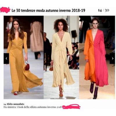 Pre-owned Max Mara Orange Viscose Dresses