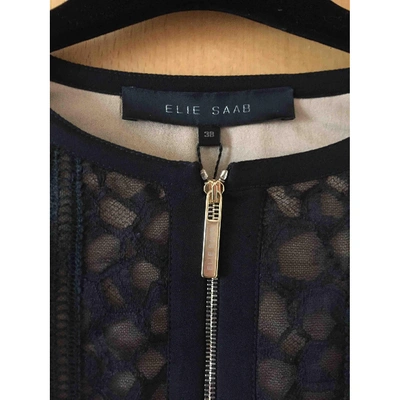 Pre-owned Elie Saab Silk Short Vest In Black
