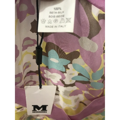 Pre-owned M Missoni Silk Dress In Multicolour