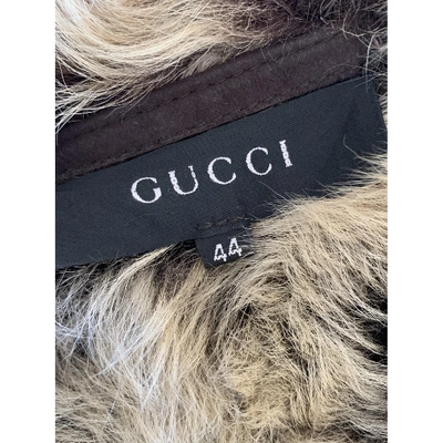 Pre-owned Gucci Brown Shearling Coat