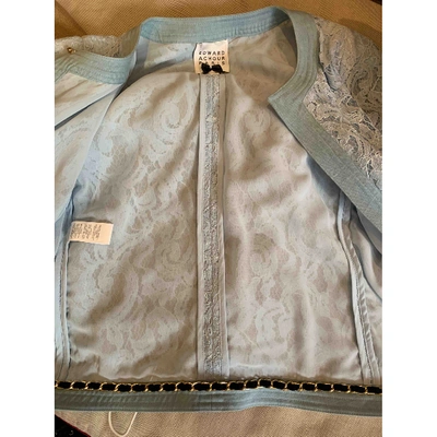 Pre-owned Edward Achour Blue Cotton Jacket