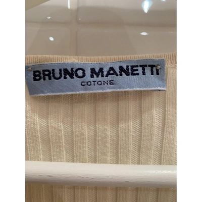 Pre-owned Bruno Manetti Ecru Cotton Top