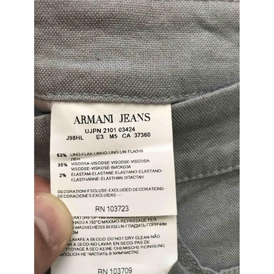 Pre owned Armani Jeans Grey Cotton Elasthane Jeans ModeSens