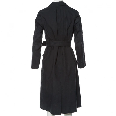 Pre-owned Prada Anthracite Cotton Trench Coat