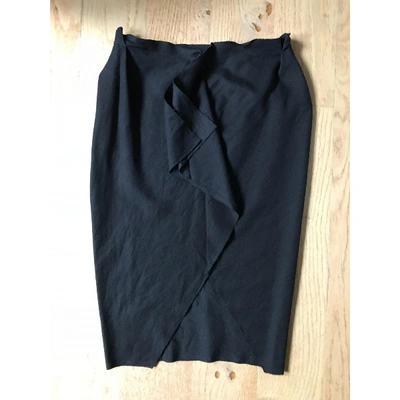 Pre-owned Lanvin Wool Skirt Suit In Black