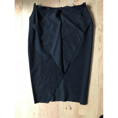 Pre-owned Lanvin Wool Skirt Suit In Black