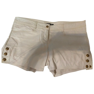Pre-owned Balmain White Leather Shorts
