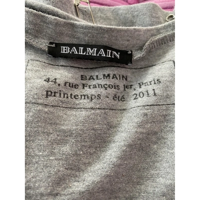 Pre-owned Pierre Balmain Grey Cotton Top