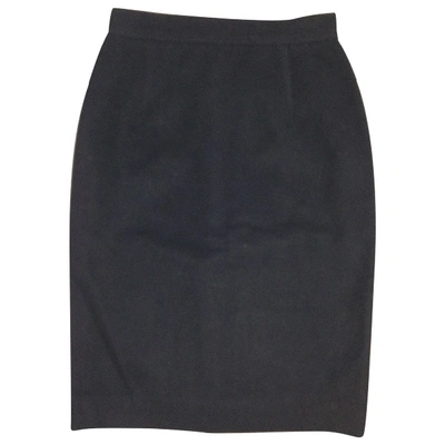 Pre-owned Courrèges Cashmere Mini Skirt In Black