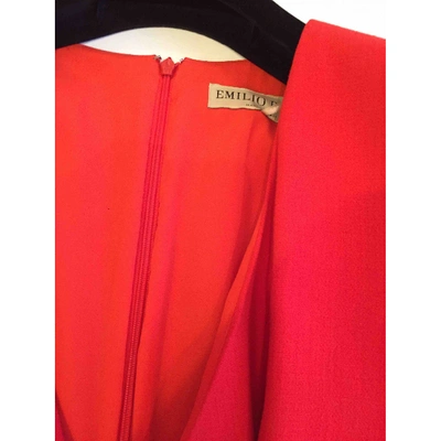 Pre-owned Emilio Pucci Wool Dress In Red