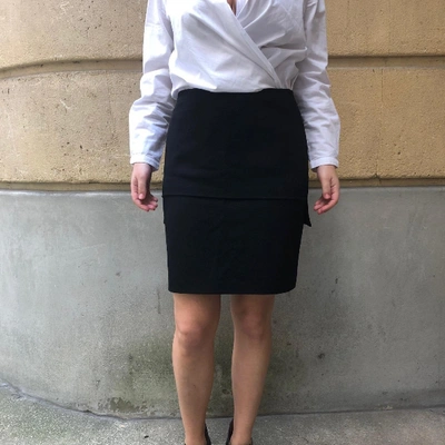 Pre-owned Givenchy Black Wool Skirt