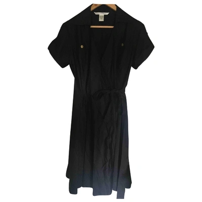 Pre-owned Diane Von Furstenberg Mid-length Dress In Black