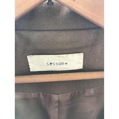 Pre-owned Sessun Camel Wool Coat