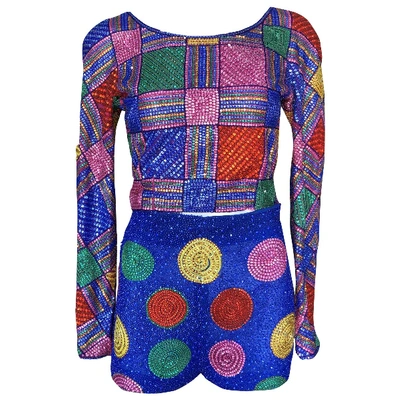 Pre-owned Versace Multicolour Silk Jumpsuit