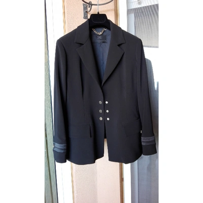 Pre-owned Elisabetta Franchi Black Synthetic Jacket