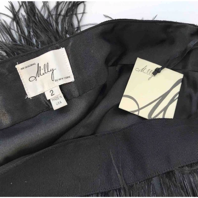 Pre-owned Milly Black Silk Skirt