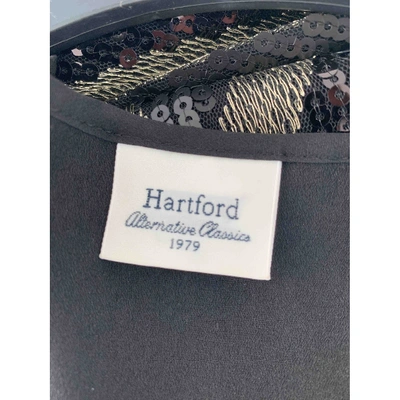 Pre-owned Hartford Mini Dress In Black