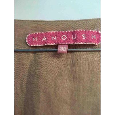 Pre-owned Manoush Mini Dress In Beige