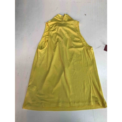 Pre-owned Valentino Yellow Synthetic Top