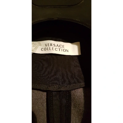 Pre-owned Versace Coat In Black