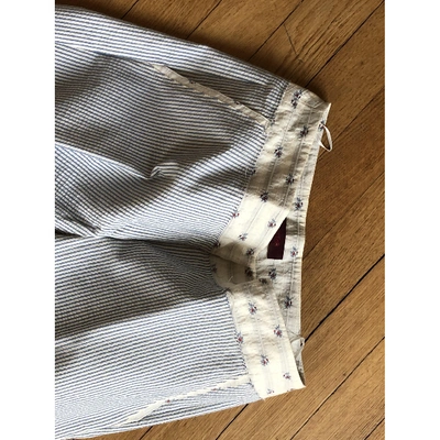 Pre-owned Kenzo Straight Pants In White