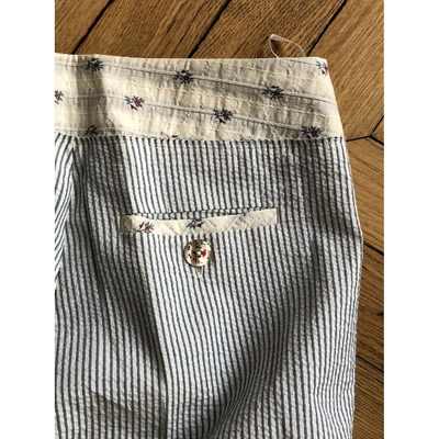 Pre-owned Kenzo Straight Pants In White