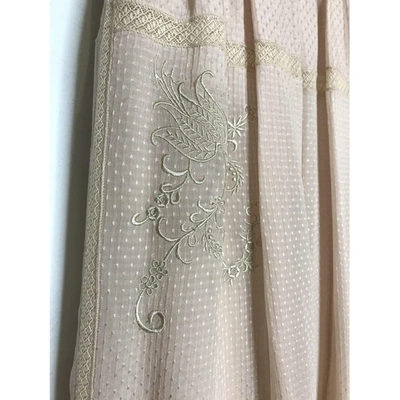 Pre-owned Fendi Maxi Skirt In Beige