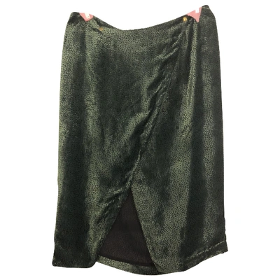 Pre-owned Roseanna Green Silk Skirt