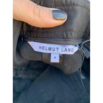 Pre-owned Helmut Lang Leather Straight Pants In Black