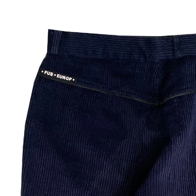 Pre-owned Fusalp Navy Cotton Trousers