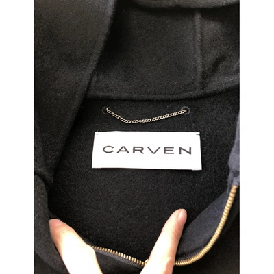 Pre-owned Carven Wool Jacket In Navy